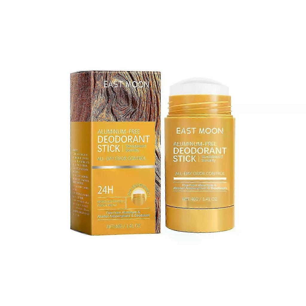 Aluminum-Free Deodorant Stick with Sandalwood Scents 24H Odor Control, Natural Extracts & Quick Absorption, 40g/1.41 oz Portabl