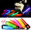 LED Dog Pet Collar Flashing Luminous Adjustable Safety Light Up Nylon Tag