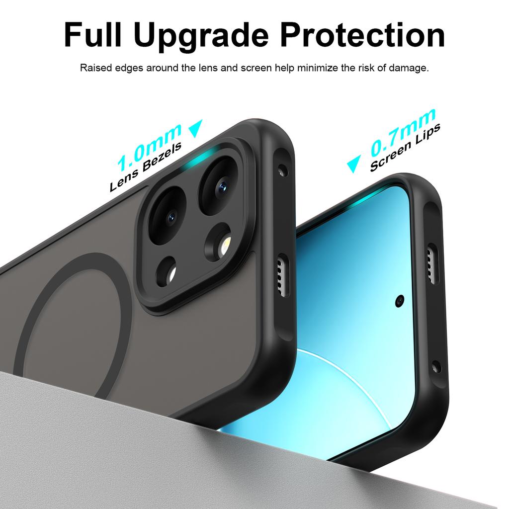Матовый противоударный чехол-щит для Xiaomi Poco X8 Pro Max Redmi Turbo 5Max, ТПУ-рамка, матовый пластик, магнитная крышка для телефона, Fundas