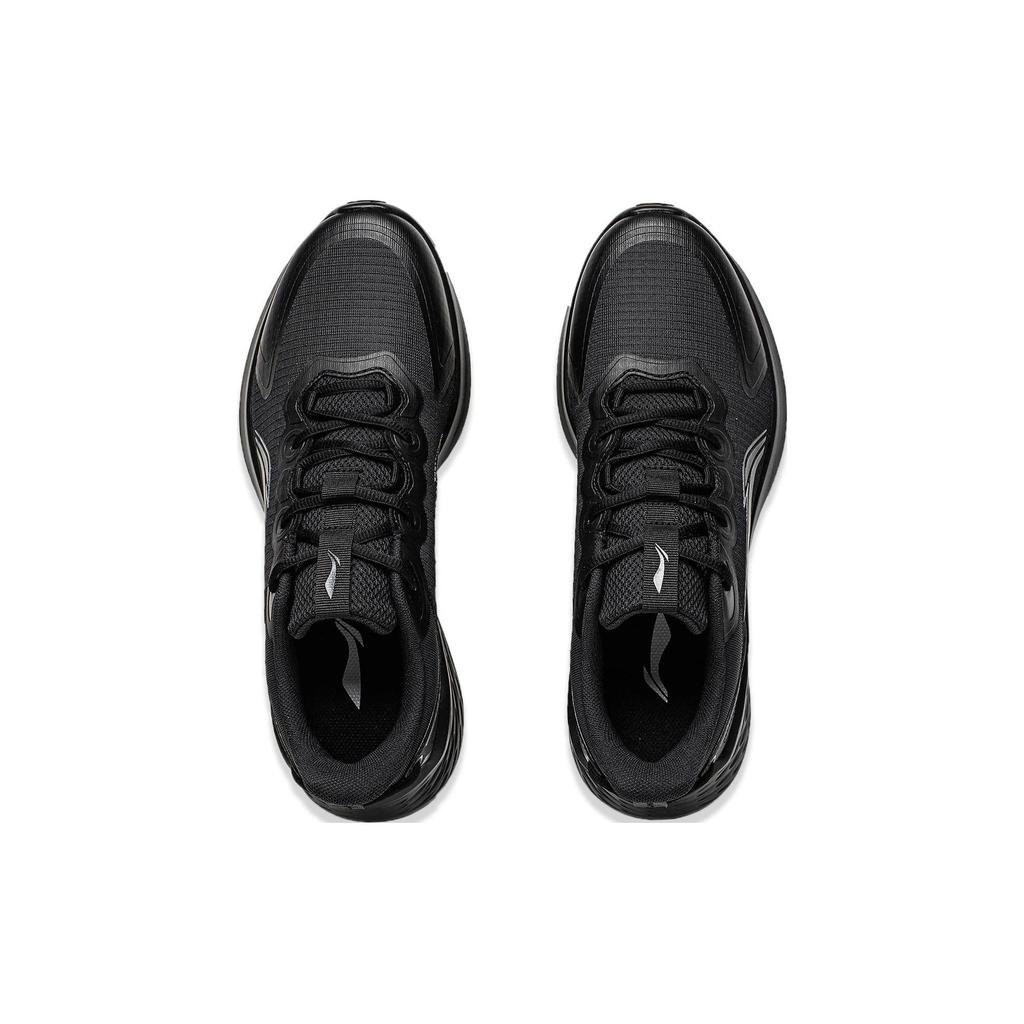 Li Ning Мягкие противоскользящие износостойкие низкие беговые кроссовки Мужские Черные ARST047-5