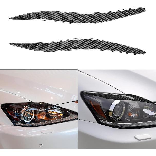 NVCNX Real Carbon Fiber Trim for Lexus is 250 350 Accessories | for 2006-2008 2007 IS250 IS350 Interior, Door Inner Front Rear Window Lift Switch
