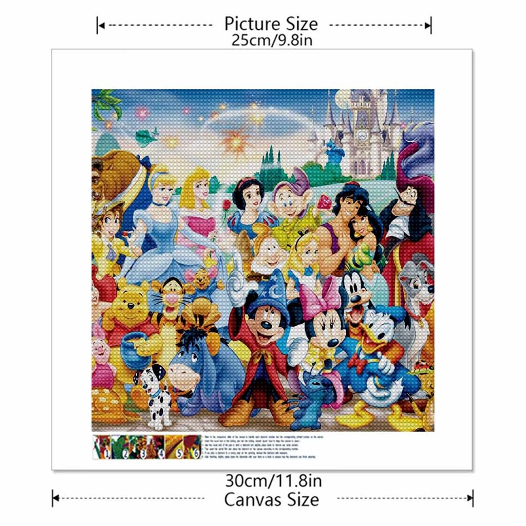DIY Diamond Painting Round Diamond Disney Story Full Diamond Mosaic Home Decoration Painting Cross Stitch Kit