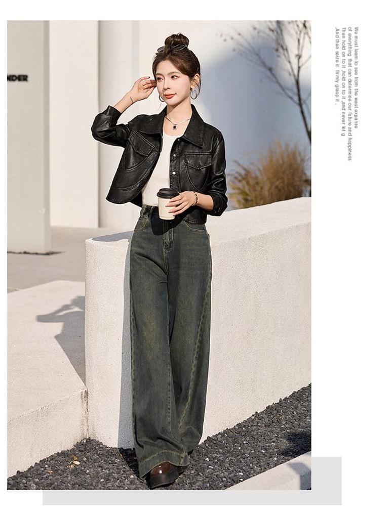 Женская модная куртка из овчины в гонконгском и корейском стиле