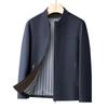 Montagut Men's Silk Blend Windproof Stand-Collar Jacket