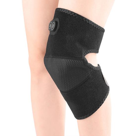 1 шт. Электрический подогреваемый наколенник с 3 уровнями регулировки температуры, питание от USB, облегчение боли в коленном суставе, артрит, вибрационный массажер, нагревательный бандаж для колена