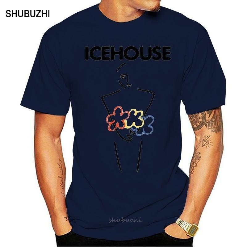 Icehouse Man Of Colours Рок-группа Новая Мужская Черно-белая Футболка Размер S2XL Харадзюку Топы Мода Классическая Футболка