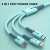 5A 3-в-1 кабель для передачи данных USB-кабели для быстрой зарядки USB-кабель C для iPhone Samsung Xiaomi Huawei жидкий силиконовый телефонный провод типа C