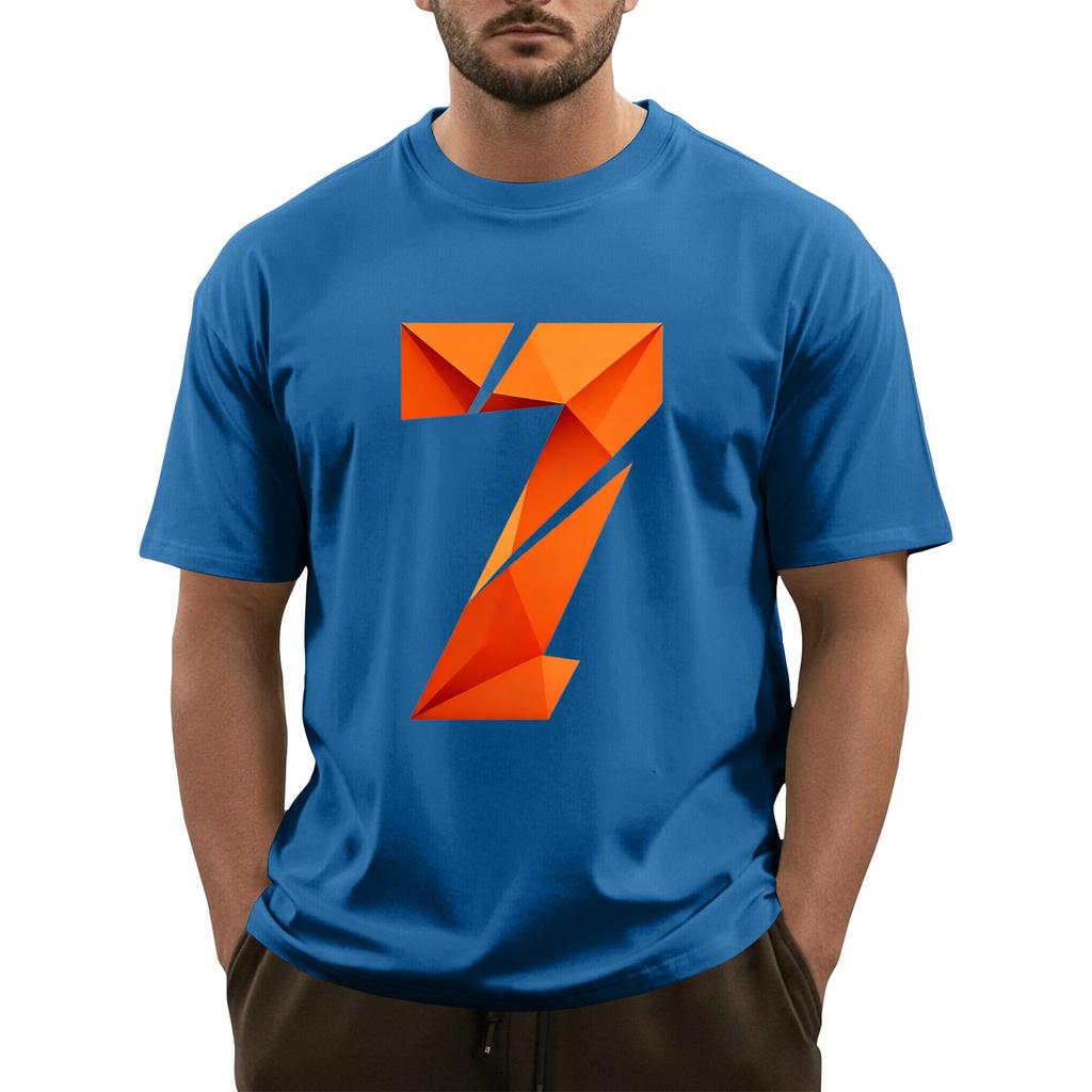 Мужская футболка с коротким рукавом с принтом Мужская свободная повседневная футболка с коротким рукавом