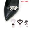 10Pcs Stainless Steel Flower Shoes Clips Ornament On Findings Diy Craft Buckles