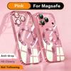 Модный Оранжевый Магнитный Прозрачный Чехол Для iPhone Air 17 16 15 14 13 11 12 Pro Max Plus Беспроводная Зарядка Покрытие Мягкий Деловой Чехол
