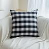 Polyester Cotton Black and White Checkered Pillow Cushion Cover Simple Style Bedside Checkerboard Checkerboard Pillow Back Cushion Cover