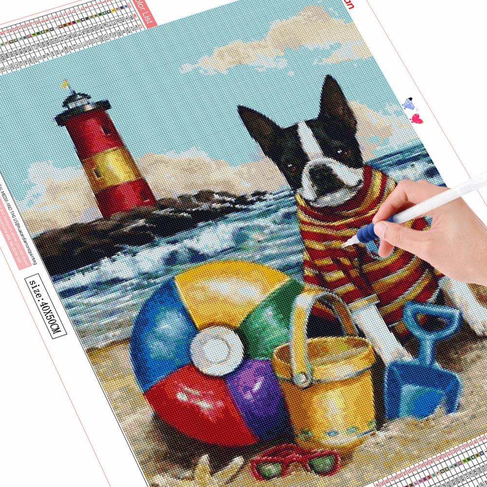 5D полная квадратная алмазная живопись собака ремесленная Алмазная вышивка животное Алмазная мозаика Приморский рукоделие домашний декор