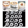 Professional Coffee Printing Templates Plastic Latte Art Stencil Milk Foam Stencil Mat Bubble Tea Baking Tools