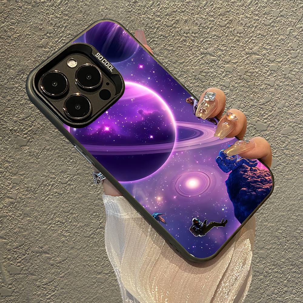 Чехол для телефона 'Космос для Галактики Вселенной' для iPhone 16 15 Plus 14 13 12mini 11Pro Max Конфетный Матовый Ударопрочный Задний Чехол