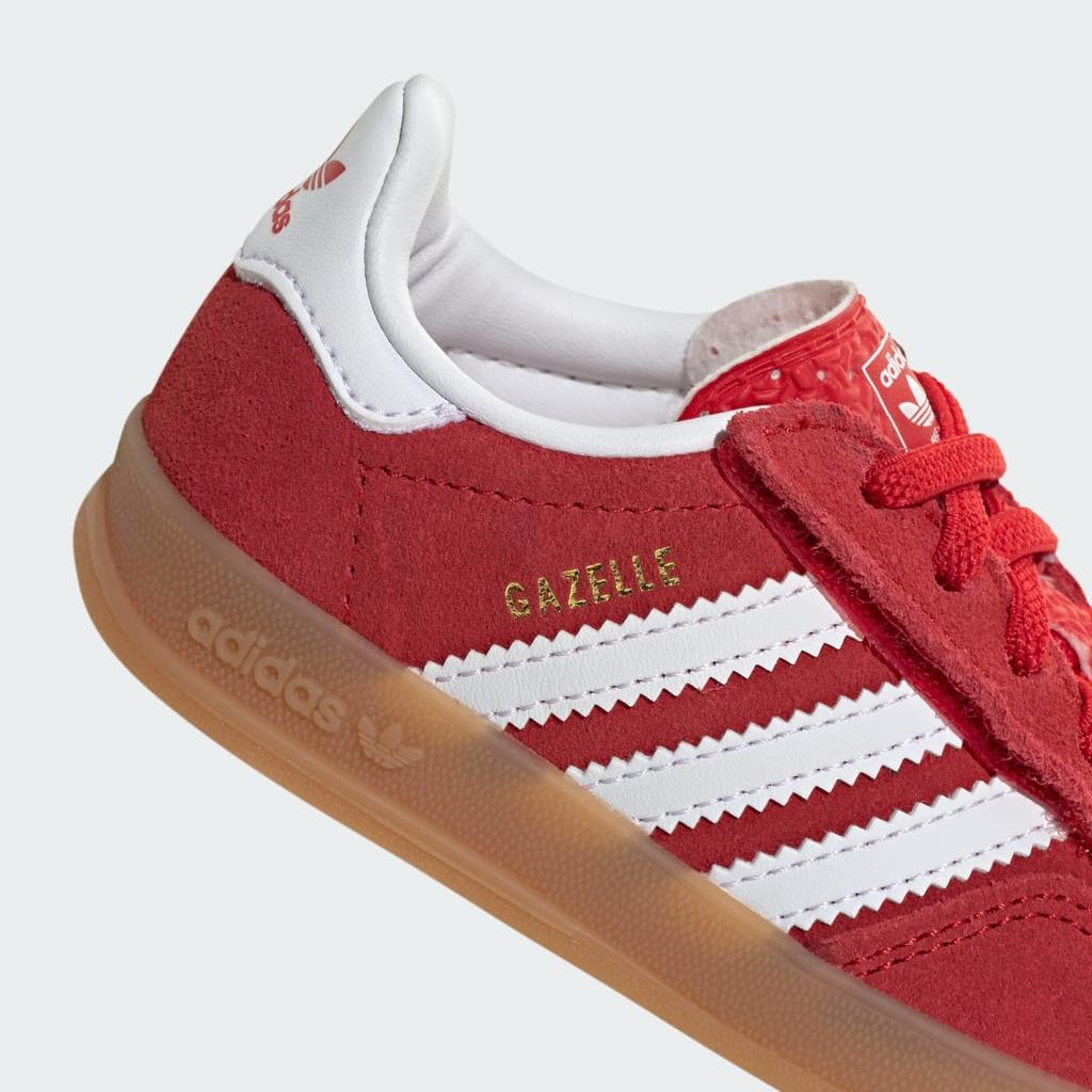 adidas GAZELLE INDOOR CF EL I IH9132 Kids' Originals Sneakers Better Scarlet / Cloud White / Gum