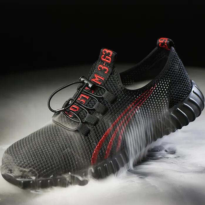 Мужская защитная рабочая обувь, износостойкая противоскользящая дышащая обувь со стальным носком