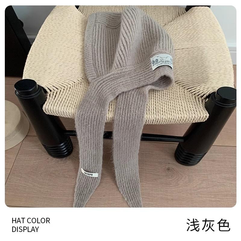 Шапка-балаклава для женщин, для маленького лица на осень и зиму, ветрозащитная и теплая шапка, шарф и шея интегрированная шерстяная шапка, шапка с защитой ушей