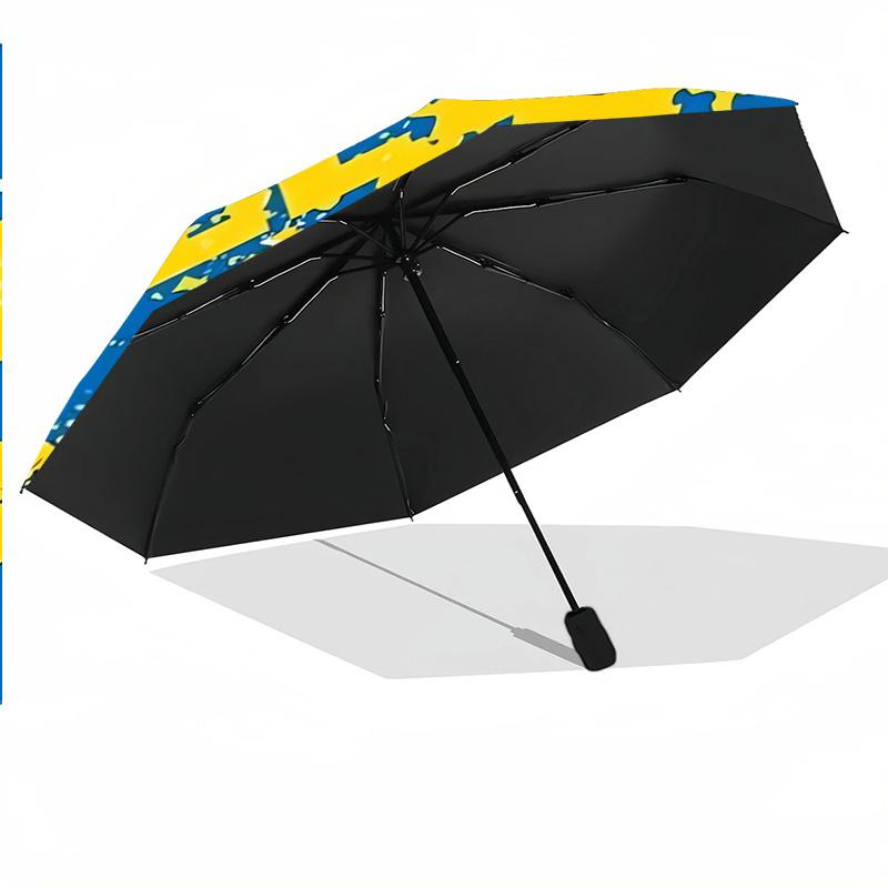 Parramatta Eels Print Auto 8?Ribs Folding Umbrella Wind Resistant Lightweight Automatic Umbrella For Daily Travel