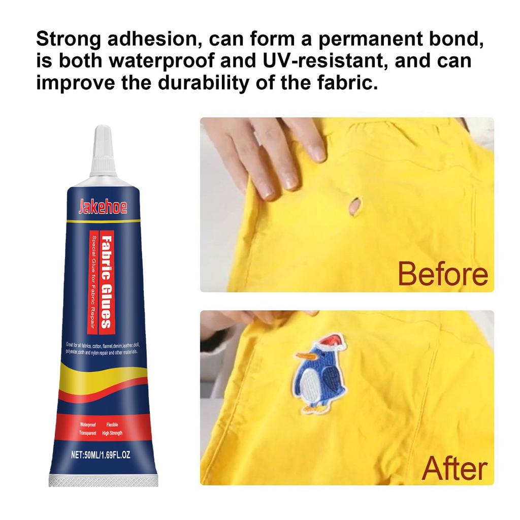 Клей для ткани, моющийся прозрачный постоянный клей, подходит для всех тканей, хлопка, кукол, 24 часа сохнет и водонепроницаем, 90 мл