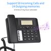 Black Corded Phone Desk Landline Phone Telephone DTMF/FSK Dual System Support