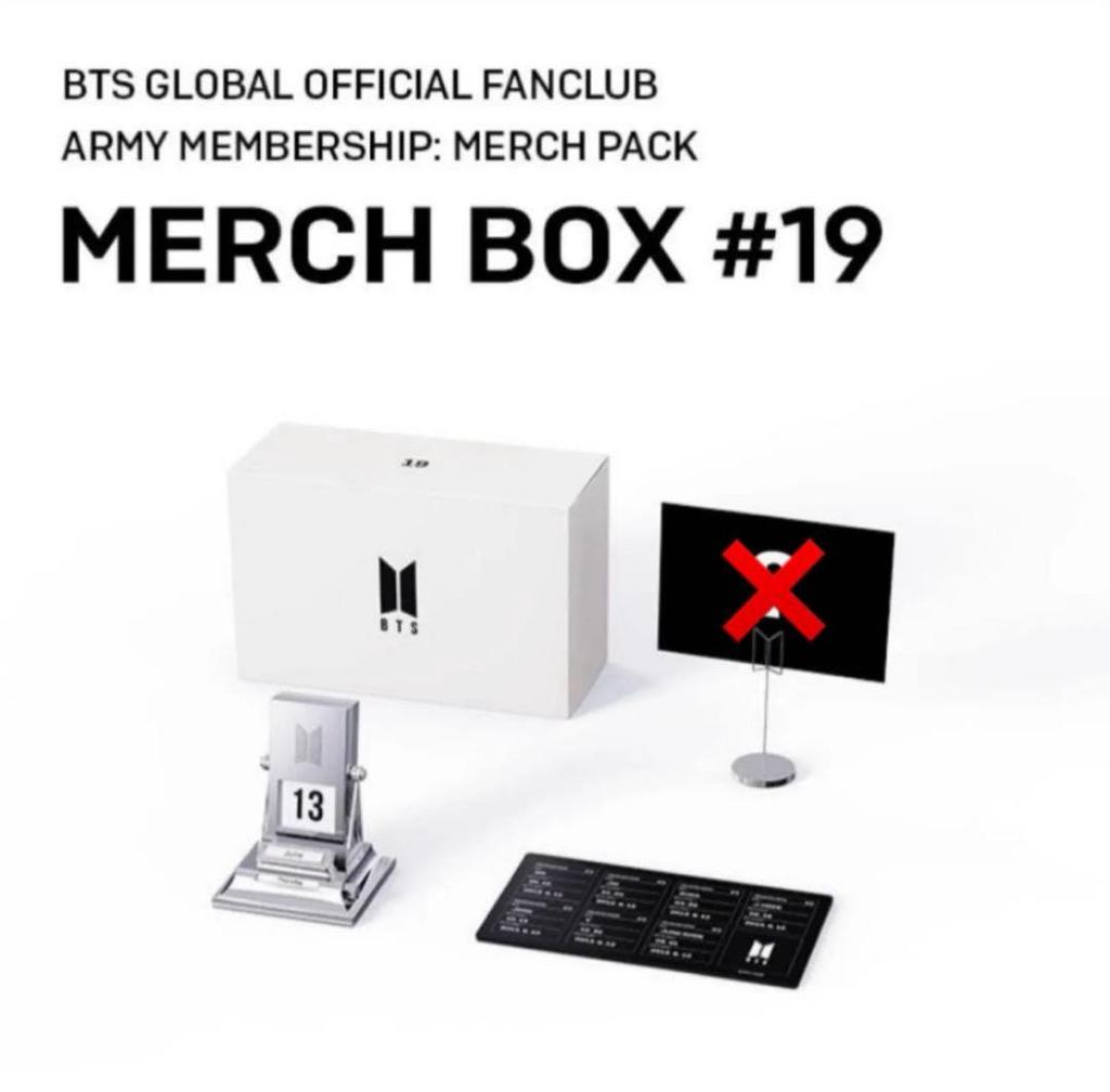 [Б/У] Официальный BTS MERCH BOX 19 Мерч Бокс (Нет фотокарточки)