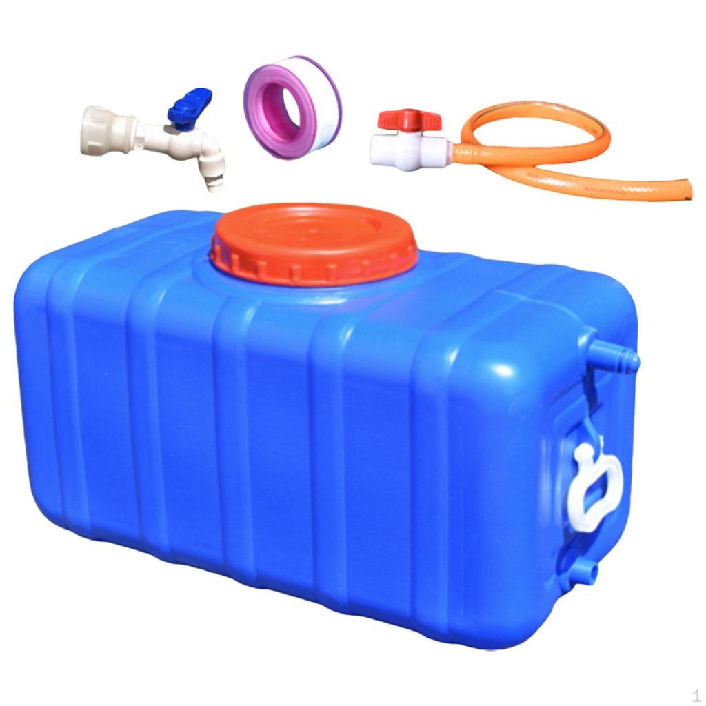 Camping Water Container with Tap And Hose, Versatile, , Horizontal Storage Bucket for