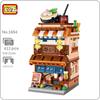 LOZ 1654 City Street Noodles Food Shop Store Restaurant Architecture 3D Mini Blocks Bricks Building Toy for Children Gift No Box