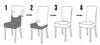 Cover For Chair Narrow Backrest Velvet Plush Thick Light Gray