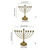 Hanukkah Candle Stand Festive Celebration Candle Holder 7/9 Branch for 0.51in Dia Candle Detachable For Home Decor