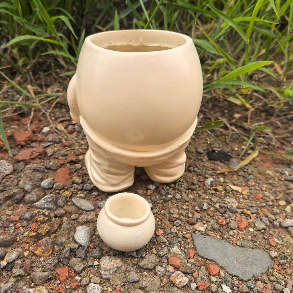 Horticultural Vase Cartoon Doll Creative Doll Resin Ornament Outdoor Succulent Flowerpot