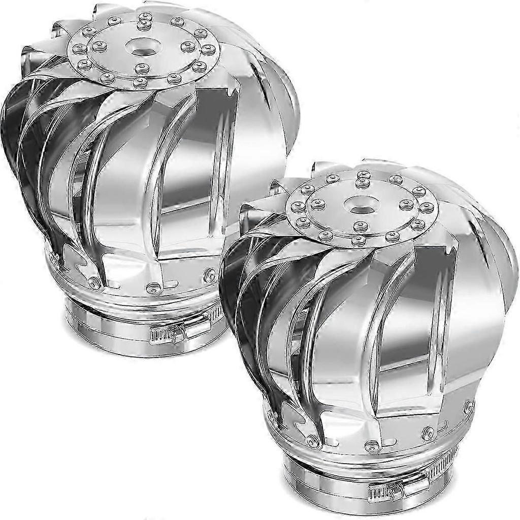 2 Pcs 110mm Non Power Roof Ventilator Wind Turbines Attic Air Vent for Houses Factory Attic Farm Lea