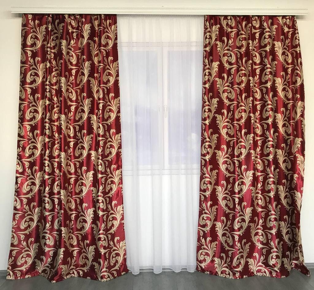 Роскошные плотные шторы для гостиной, спальни, Модные шторы Blackout в гостиную, спальню,светонепроницаемые 150x270 cm (2 шт) ALBO