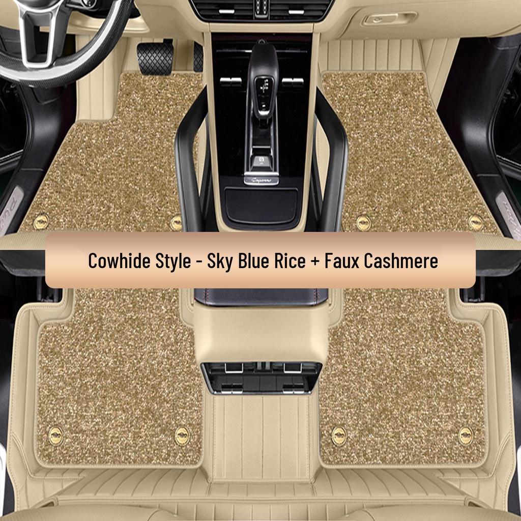 Custom-Fit Double-Layer Cowhide Floor Mats for Jike 001/007/009/X/7X/9X Vehicles