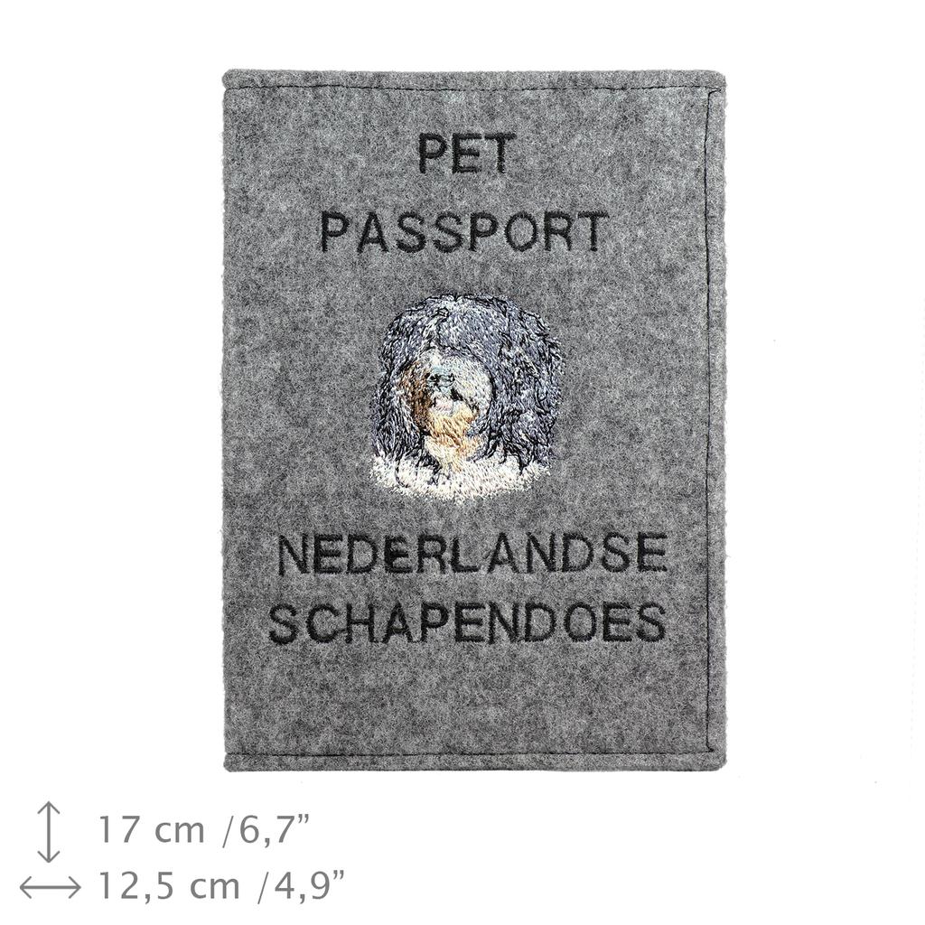 Схапендоес, голландская овчарка, Nederlandse Schapendoes - Чехол для паспорта собаки, чехол для документов, подарок для путешественника от бренда Art-Dog