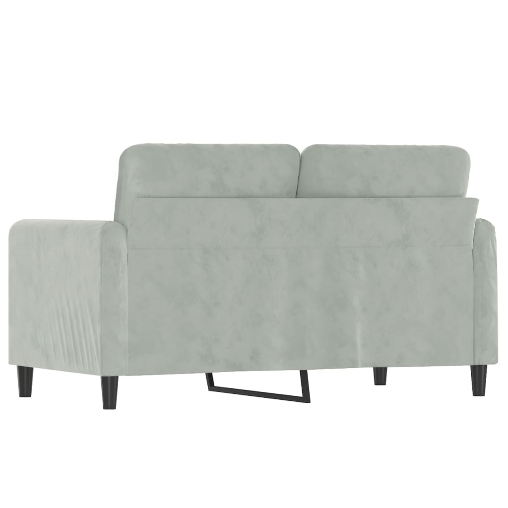Vidaxl Sofa 2-Osobowa, Jasnoszara, 120 Cm, Tapicerowana Aksamitem