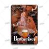 Жестяная табличка Оригинальное ПИВО Budweiser Металлические знаки Забавные металлические постеры Ретро настенная табличка Ретро винтажная тарелка Для настенного декора бара клуба