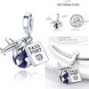 Blue Plane Devil'S Eye Charm Beads Original Charms Plata Copper Moon Cute Cat Pendants Fit Bangle Bracelet Diy Jewelry