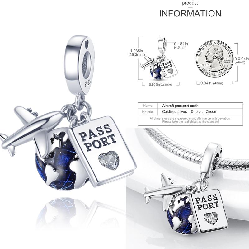 Blue Plane Devil'S Eye Charm Beads Original Charms Plata Copper Moon Cute Cat Pendants Fit Bangle Bracelet Diy Jewelry