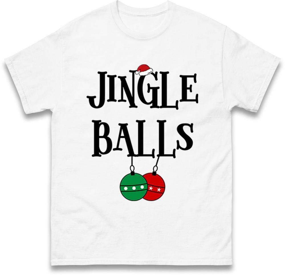 Funny Christmas Couple Matching Tshirt Jingle Balls Tinsel Tts Holiday Tee