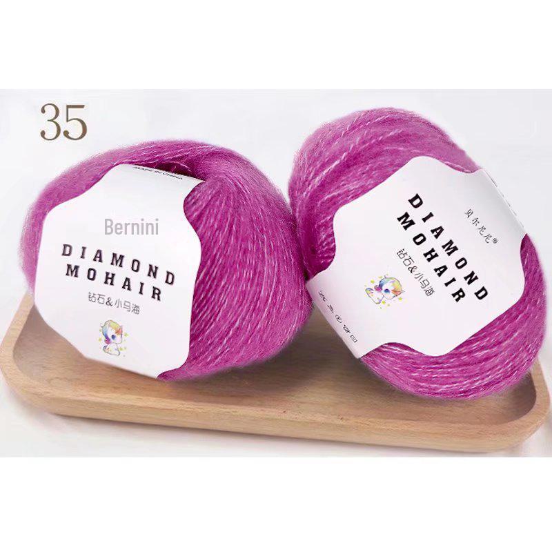 Пряжа Diamond Mohair Fine: Идеально подходит для шарфов, свитеров и вязаных изделий ручной работы.