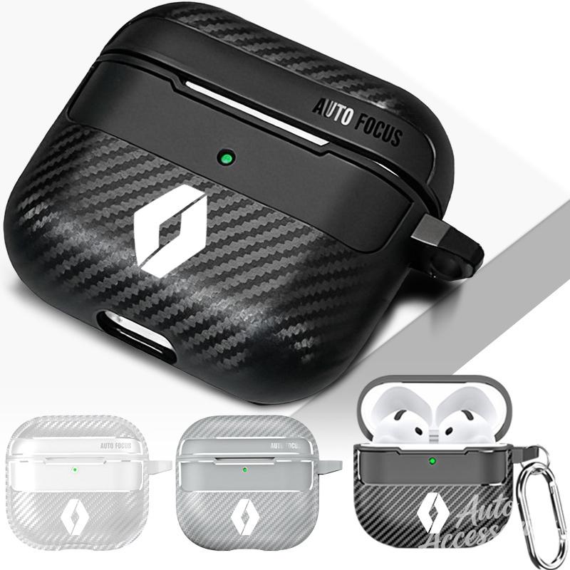 Кейс для наушников из углеродного волокна Чехол для Bluetooth-гарнитуры Для Airpods 1/2/3/4/Pro Для Renault Megane RS Clio ZOE Captur Twingo Kangoo XX1