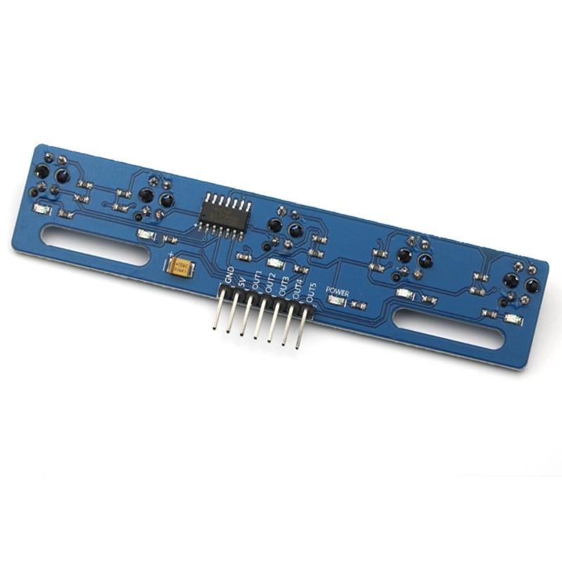 5 Channel Reflective Sensory Tcrt5000 Barrier Line Track Sensory Module For Automated Guided Vehicle Detection