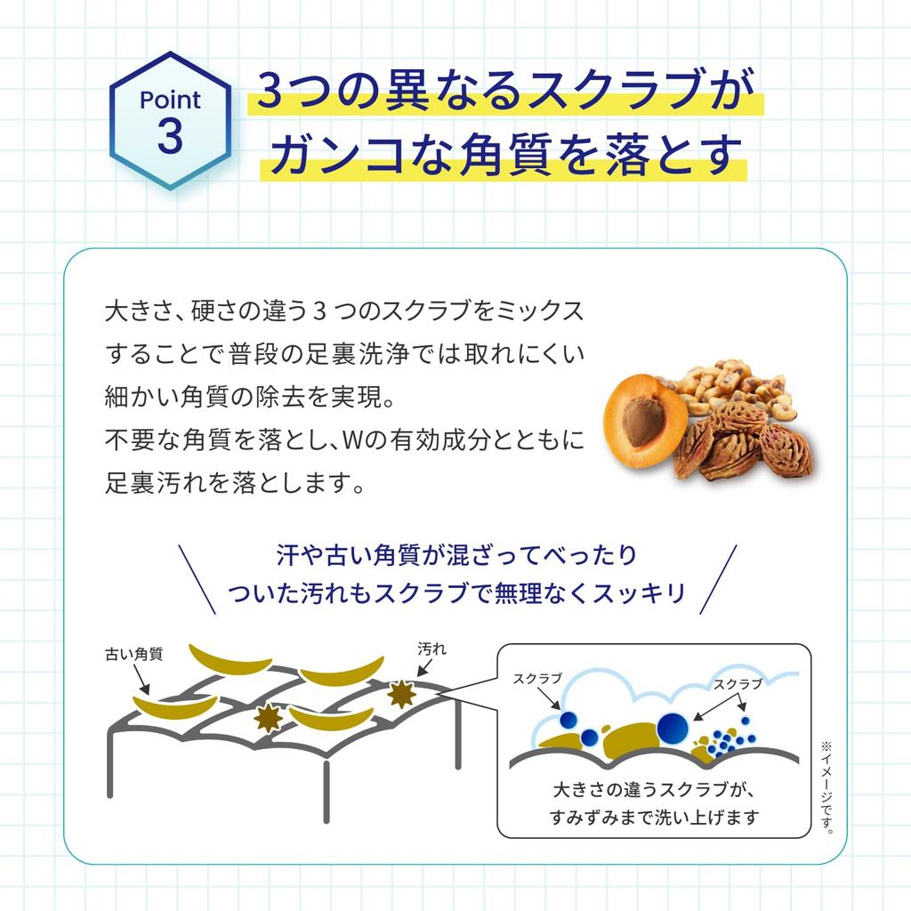 Foot Meji Foot Soap Refreshing Mint Foot Foot Large Capacity Exfoliating Packaging Official Website (6-Pack) - Wash, Scrub, (Includes Net) -