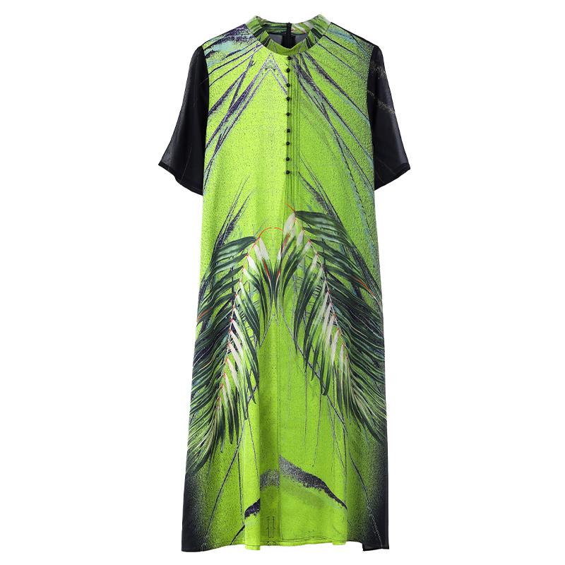 Женское летнее новое винтажное атласное платье трапециевидной формы, свободные женские платья большого размера