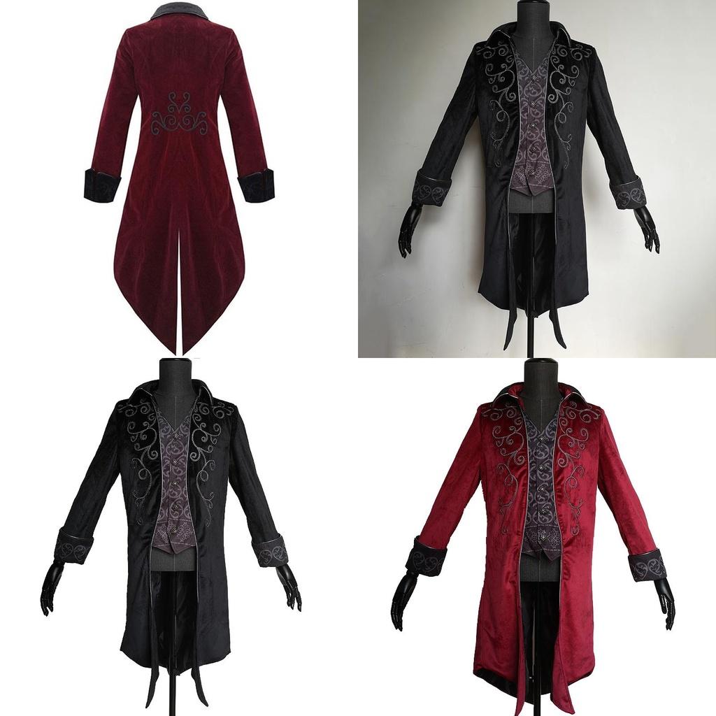 Потрясающий винтажный мужской фрак с V-образным вырезом для уникальных нарядов