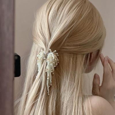 1 шт. Темпераментный, С бусинами, С бахромой, Заколки для волос, Затылок, Новый, Прическа полупучок, Аксессуары для волос, Высокий хвост
