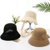 Women's Spring Summer Wide Brim Sun Hat With Ribbon Uv Protection Fishing Hat