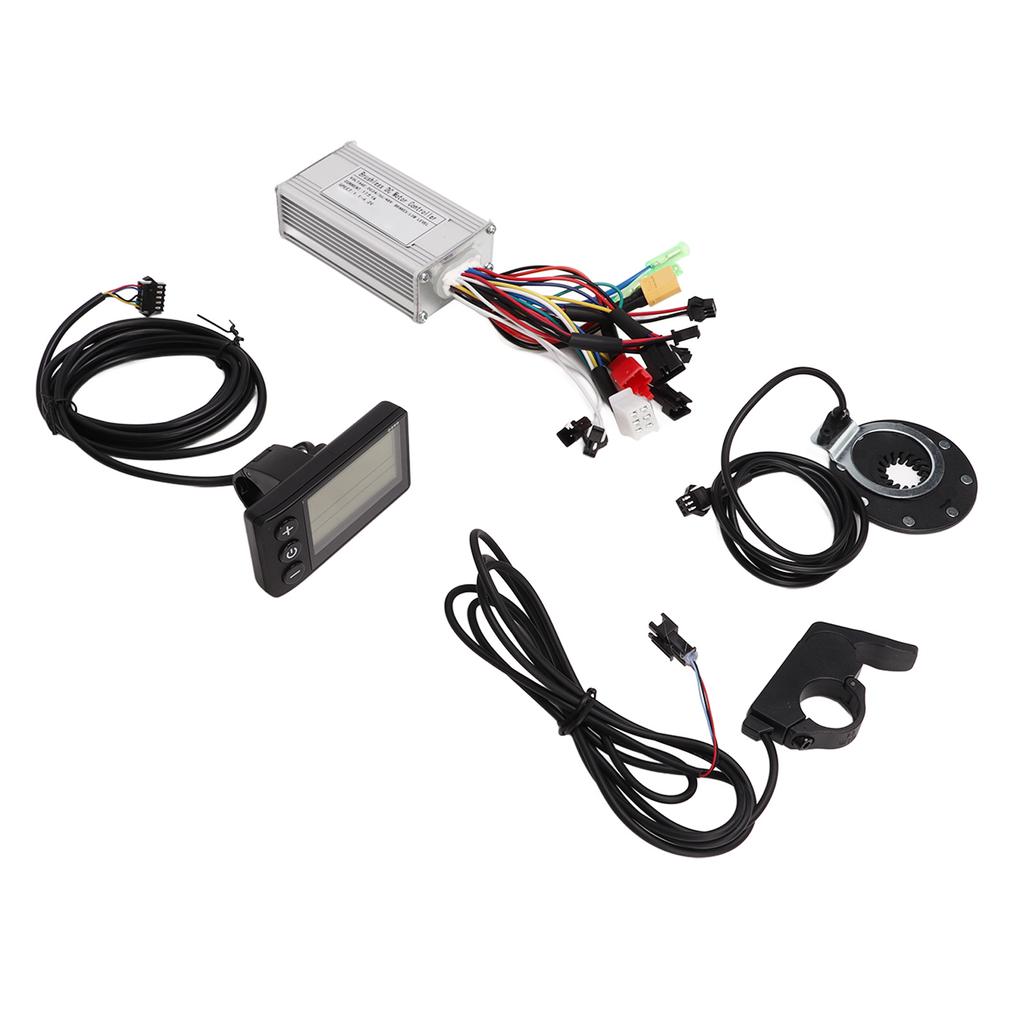 Комплект контроллера для электровелосипеда 17А, 8 магнитных датчиков помощи, дроссельная ручка под большой палец, ЖК-дисплей S866 для мотора 24 В 36 В 48 В