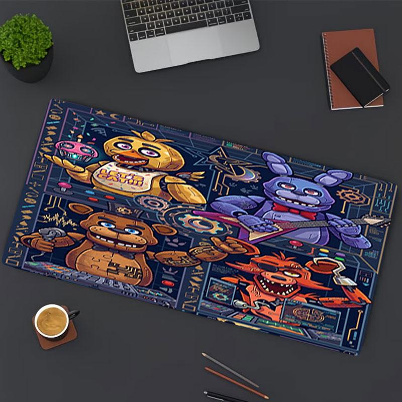 Коврик для мыши с принтом Five Nights at Freddy's, для клавиатуры, ноутбука, ПК, для офиса, дома, Декор рабочего стола, Идеальный подарок на день рождения для геймеров