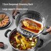 maxcook Трехъярусная пароварка Jia Shan из нержавеющей стали, 30 см